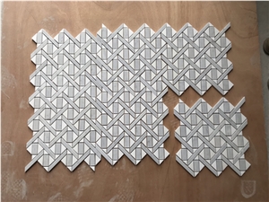 Carrara White Marble Grey Marble Mosaic Tiles