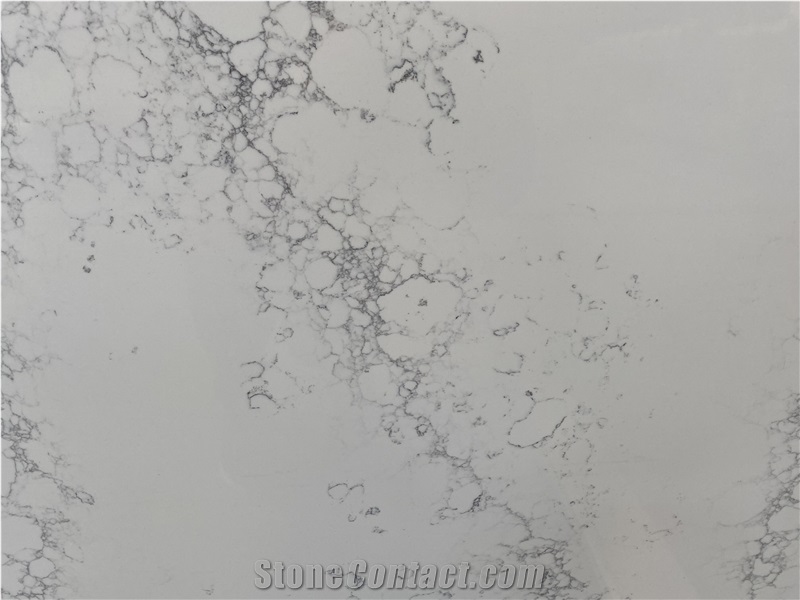 Carrara White Quartz Artificial Stone for Benchtop