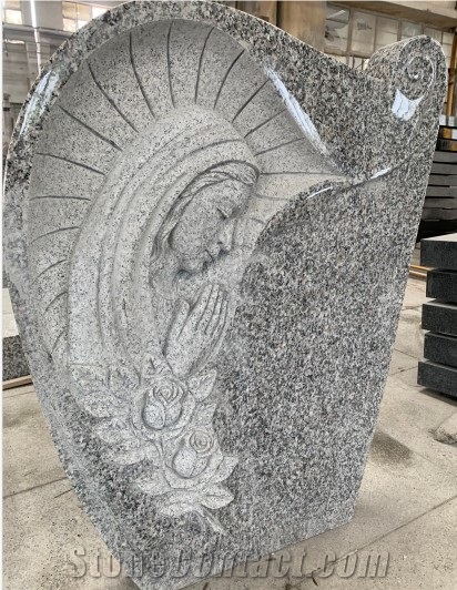China Granite Engraved Headstone with Angel