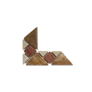 Chloe Gold 2.8x5.5 Mosaic Tile Backsplash Border