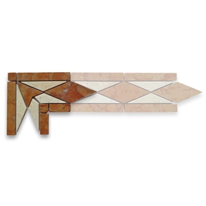 Classic Rossa 4.6x4.6 Border Collie Mosaic