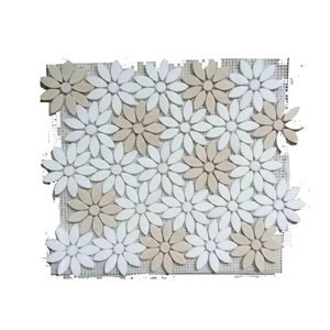 Daisy Flower Shape Mosaic Tiles for Wall