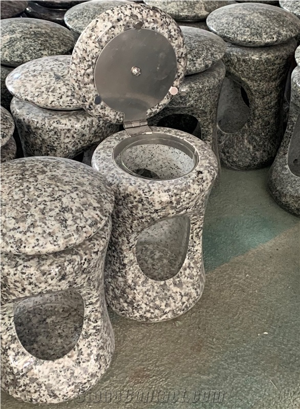 G623 Grey Granite Lamp for Tombstone