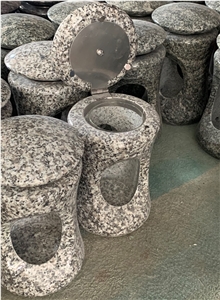 G623 Grey Granite Lamp for Tombstone
