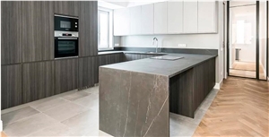 Grafitti Bulgarian Grey Marble Kitchen Countertops