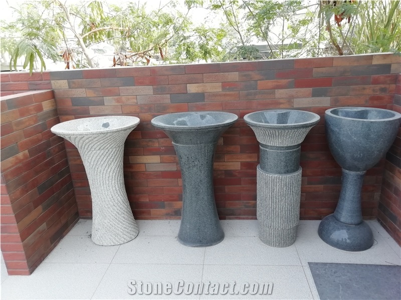 Grey Granite Sink Bathroom Countertop Waish Basin