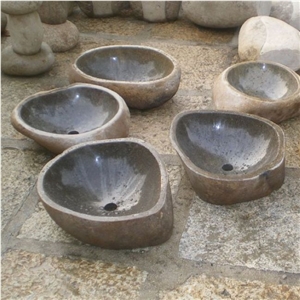 Grey Granite Sink Bathroom Countertop Waish Basin