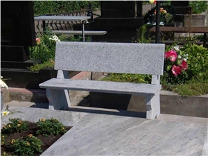 Grey Granite Stone Memorial Bench for Outdoor