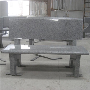 Grey Granite Stone Memorial Bench for Outdoor