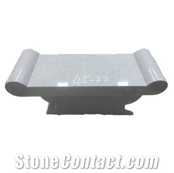 Grey Granite Stone Memorial Bench for Outdoor