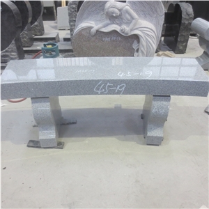 Grey Granite Stone Memorial Bench for Outdoor