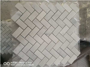 Herringbone Marble Mosaic for Dinning Room