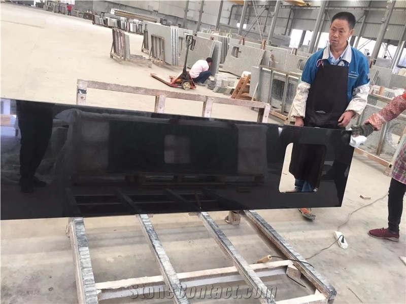 India Black Granite Galaxy Granite for Countertops