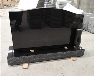 Indian Black Granite Monument Headstone Tombstone