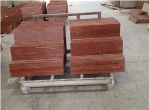 Iran Red Travertine Slab
