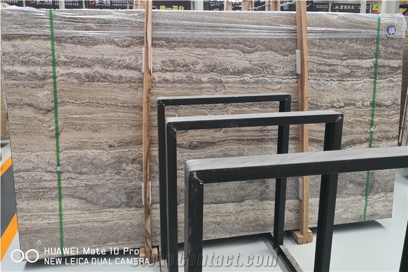 Iran Silver Grey Travertine Tile & Slabs