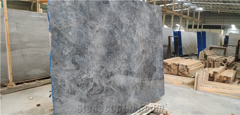 Italy Dark Starry Sky Grey Marble Slabs for Floor