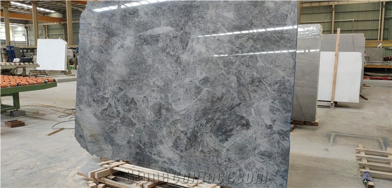 Italy Dark Starry Sky Grey Marble Slabs for Floor