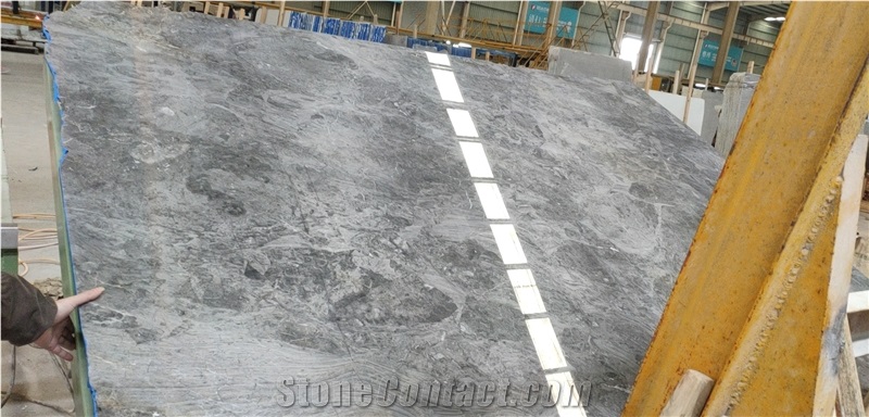 Italy Dark Starry Sky Grey Marble Slabs for Floor