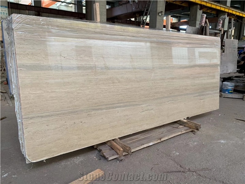 Italy Travertine Romano Silver Fosse Slab
