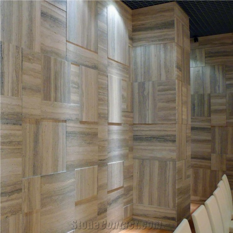 Italy Travertine Romano Silver Fosse Slab