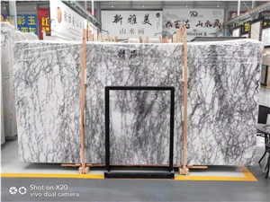 Milas White Lila Marble Stone Slabs Wall Covering