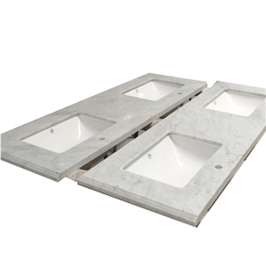 Natural Stone Bianco White Cararra Vanity Tops