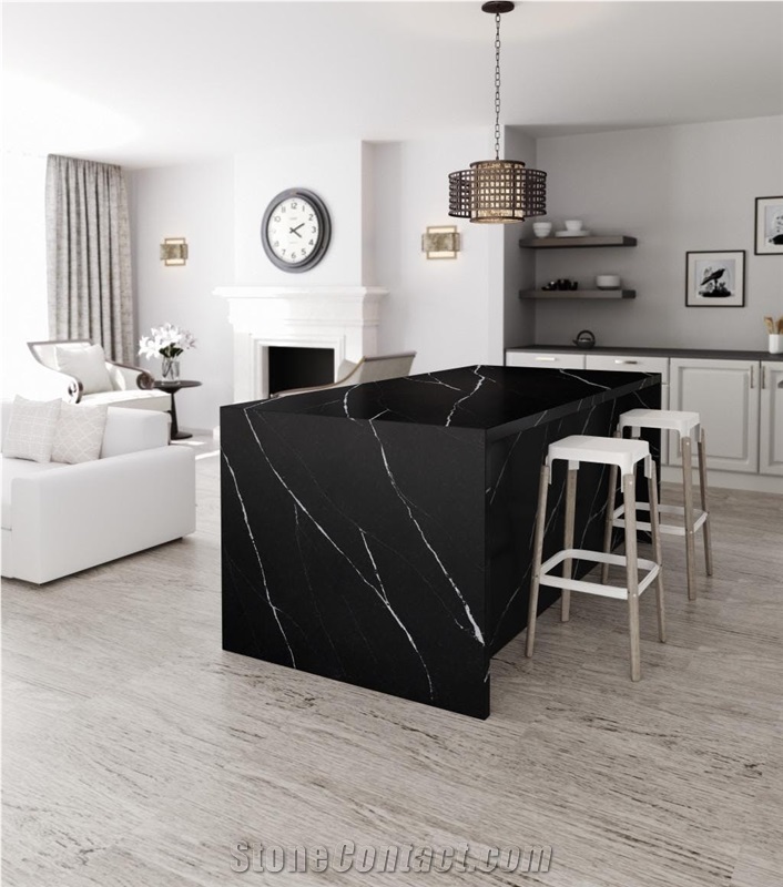 Nero Marquina Marble Custom Kichen Countertops