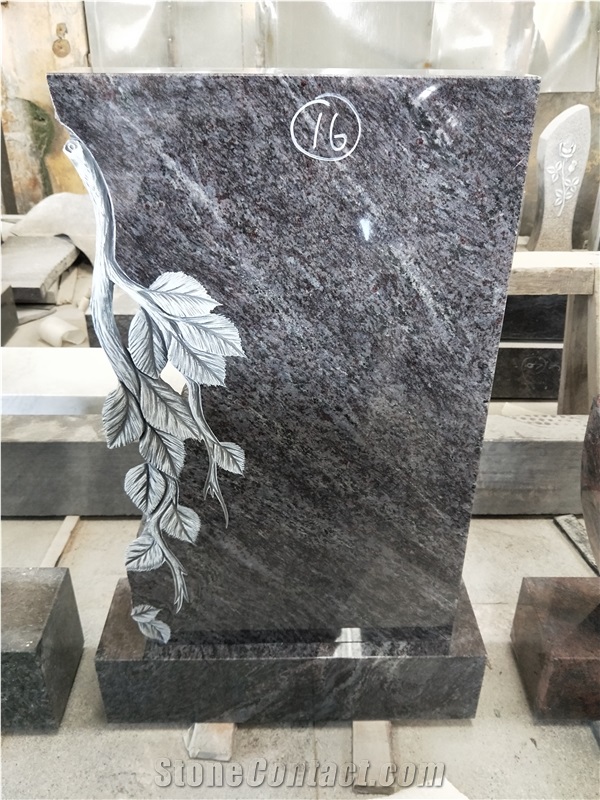 Orion Blue Granite Engraved Single Monuments