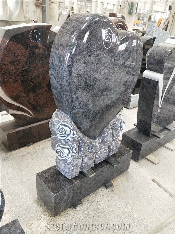 Orion Blue Granite Engraved Single Monuments