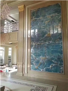 Pakistan Blue Onyx Gold Blue Jade Slabs