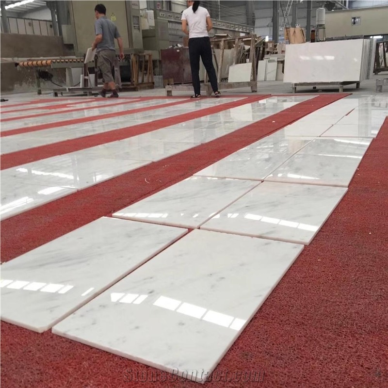Polished Calacatta Ducale Marble Ashlar Pattern