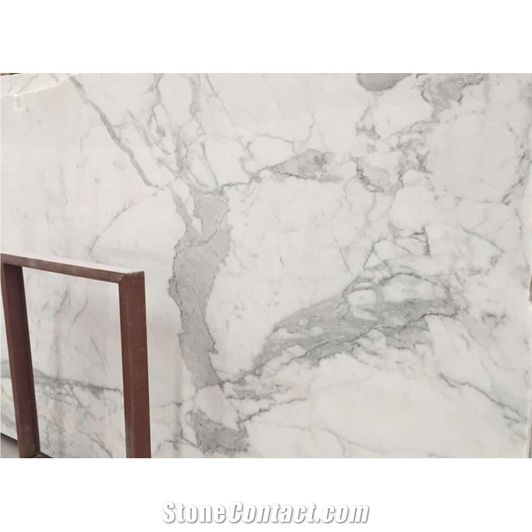 Polished Calacatta Ducale Marble Ashlar Pattern