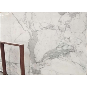 Polished Calacatta Ducale Marble Ashlar Pattern
