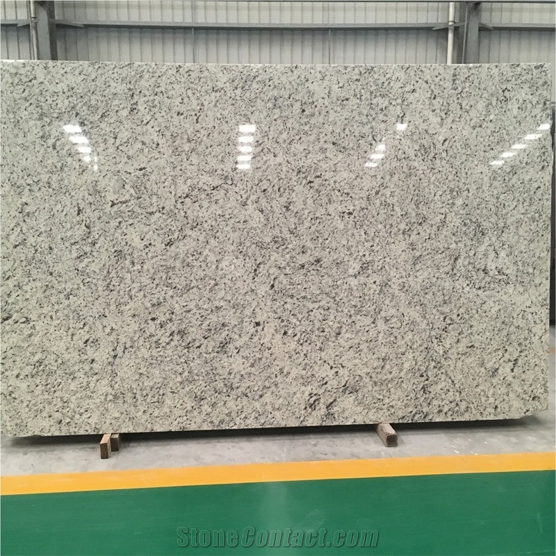 Polished White Rose Granite Slabs Opus Pattern