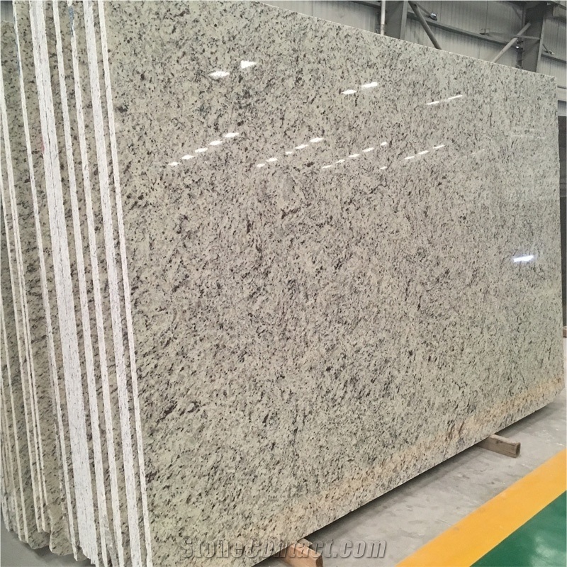 Polished White Rose Granite Slabs Opus Pattern