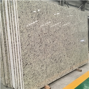 Polished White Rose Granite Slabs Opus Pattern