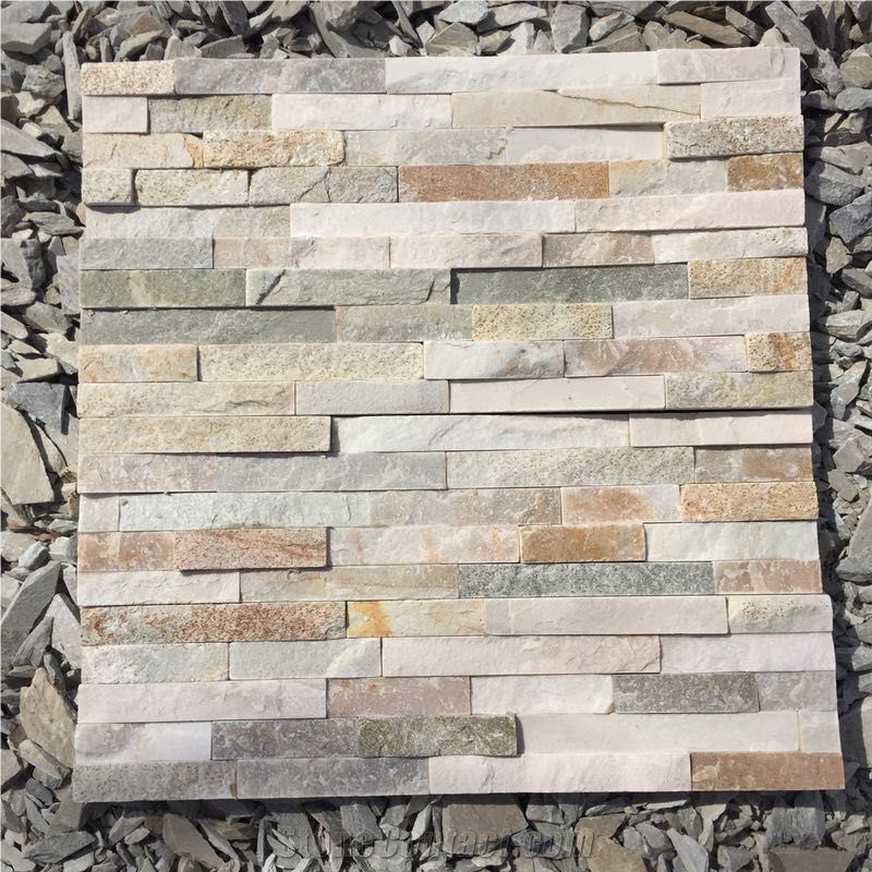 Quartzite Stone Veneer Panels for Wall Cladding