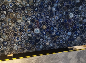 Semiprecious Stone Blue Agate Slabs