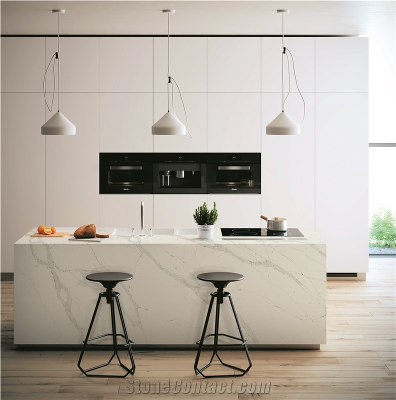 Statuario White Quartz Slabs 3cm Worktops