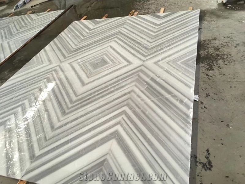 Turkey White Marmara Zabra Marble Slabs for Wall