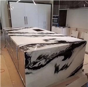 White Marble Panda Dinner Table Interior Furniture