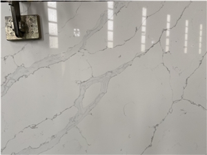 White Quartz Engineered Stone Slabs for Countertop