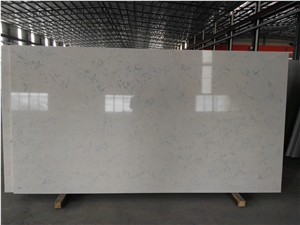 With Quartz Slabs with Carrara Veins