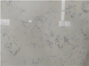 With Quartz Slabs with Carrara Veins