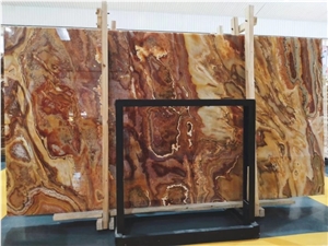 Yellow Pakistan Tiger Onyx Slabs for Wall Covering