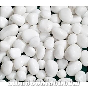 Snow White Pebble Stone for Decoration