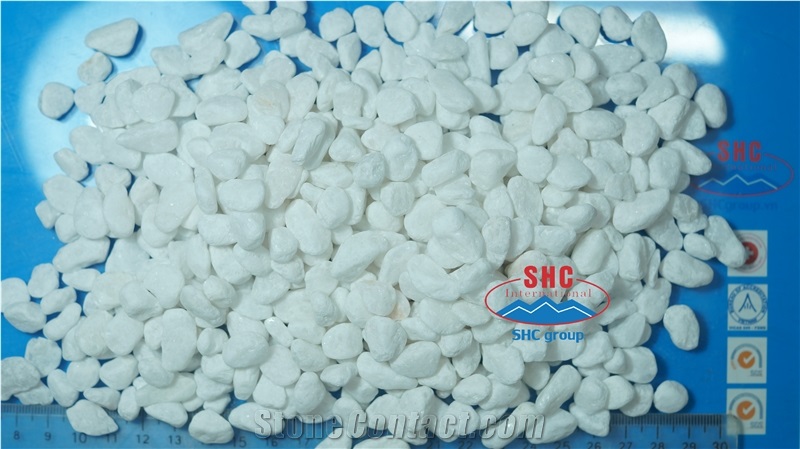 Snow White Pebble Stone for Decoration