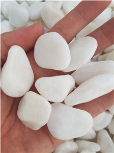 Snow White Pebble Stone for Decoration