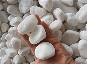 Snow White Pebble Stone for Decoration